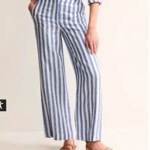 Boden Women's‎ Blue and White Striped Pants - Size 20 - 22L